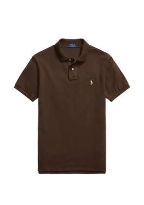 Polo Ralph Lauren mesh Pony-embroidered Polo shirt - Brown