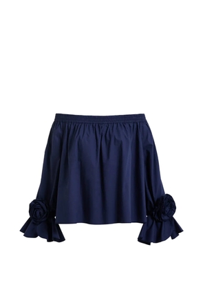 Essentiel Antwerp rosette-embellished off-shoulder blouse - Blue
