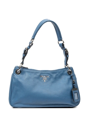Prada Pre-Owned Buckle Zip Hobo logo-plaque shoulder bag - Blue