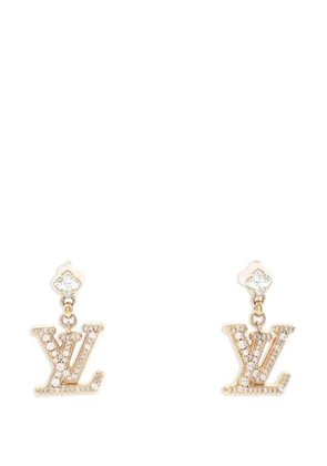 Louis Vuitton Pre-Owned 2024 Lady LV rhinestone earrings - Gold