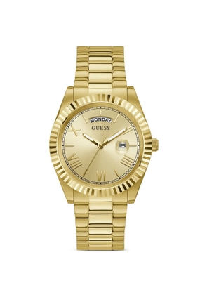 GUESS USA Day/Date 42mm watch - Gold