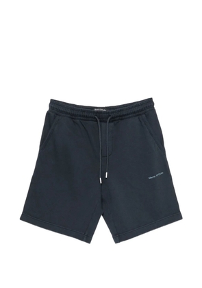 Marc O'Polo drawstring-waist logo-print shorts - Blue