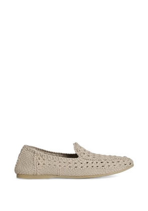Dolce & Gabbana slippers in woven fabric - Neutrals
