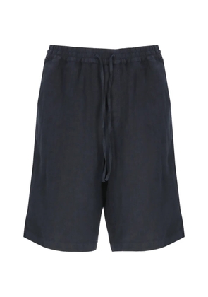 120% Lino drawstring-waist linen shorts - Black