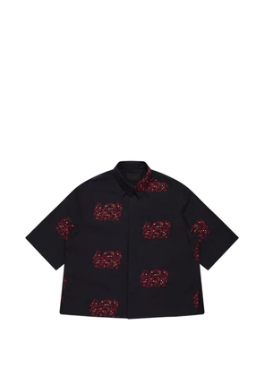 Simone Rocha embroidered boxy-fit shirt - Black