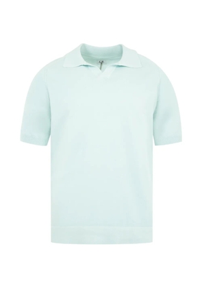 C.P. Company cotton-crepe knit polo-collar T-shirt - Blue