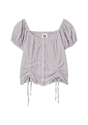 b+ab ruched button-front top - Purple