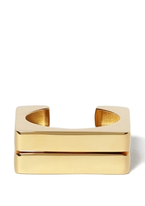 Elisabetta Franchi square-shape rigid cuff bracelets - Gold