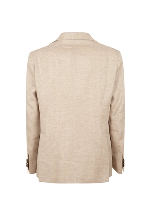 Tagliatore herringbone-weave notched-lapel blazer - Brown