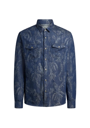 ETRO all-over jacquard-motif shirt - Blue