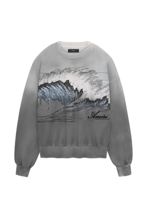 AMIRI Wave-print oversized sweatshirt - Grey