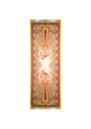 ETRO floral paisley-print scarf - Yellow