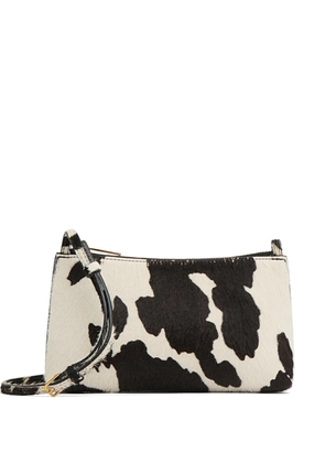 Mansur Gavriel mini Gaia animal-print cross body bag - White