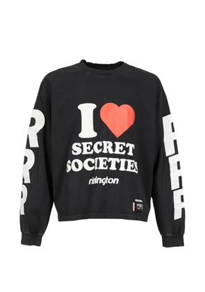 RRR123 Secret Societites Garden long-sleeved T-shirt - Black