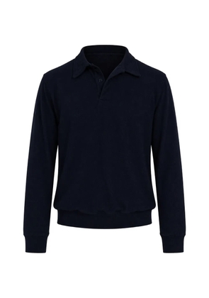Les Tien piqué long-sleeved polo shirt - Blue