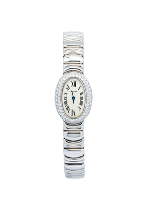 Cartier Mini Baignoire diamond 18mm watch - Neutrals