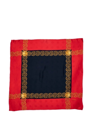 CHANEL Pre-Owned CC chain-print scarf - Red