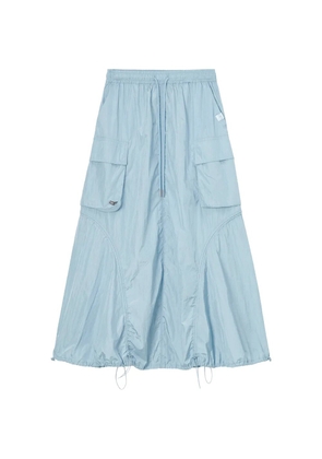 Mini Cream cargo drawstring maxi skirt - Blue