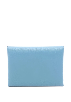 Hermès Pre-Owned 2025 Calvi Duo press-stud-fastening coin purse - Blue
