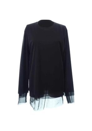 Comme Des Garçons Comme Des Garçons layered sheer-panel long-sleeved T-shirt - Black