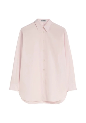 Jil Sander embroidered-logo poplin shirt - Pink