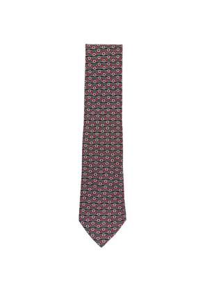 Hermès Pre-Owned 2000s geometric-print silk tie - Grey