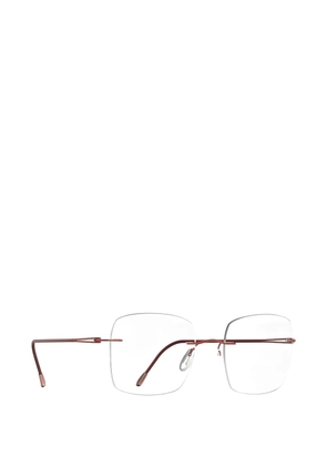 Silhouette rimless geometric-frame glasses - Red