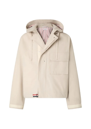 Thom Browne hooded chest-pocket jacket - Neutrals