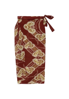 Fortela Nelly floral-print silk skirt - Red