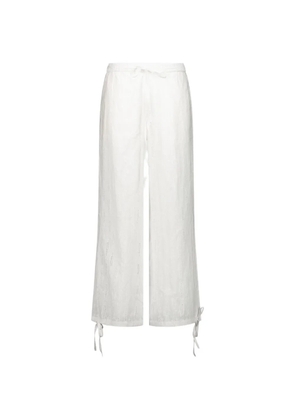 House of Sunny Sea Breeze broderie-anglaise trousers - White