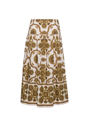 Cara Cara Diya floral-print midi skirt - White