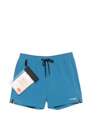 Sundek logo-print swim shorts - Blue