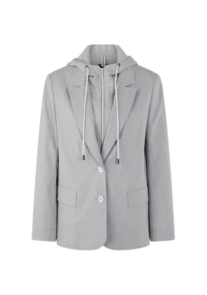 MARCCAIN layered hooded blazer - Grey
