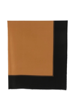 Saint Laurent Pre-Owned 1970s border-print scarf - Brown
