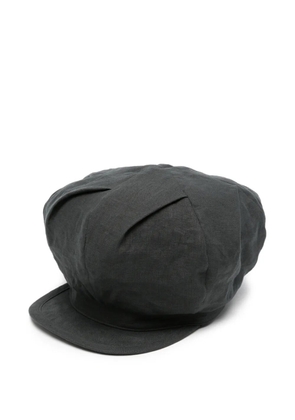 Yohji Yamamoto pleated-crown newsboy hat - Grey