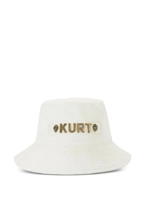 Kurt Geiger logo-plaque appliqué bucket hat - White