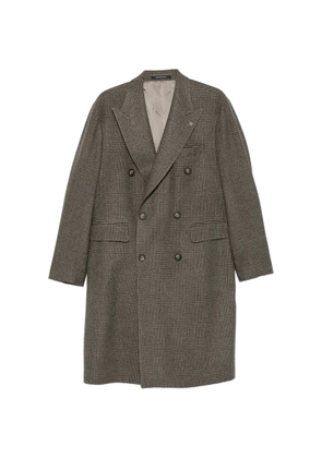 Tagliatore Prince of Wales check double-breasted coat - Brown
