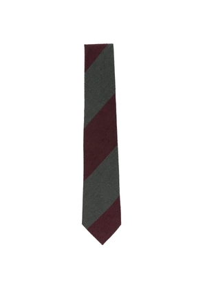 Tagliatore diagonal-stripe silk tie - Grey