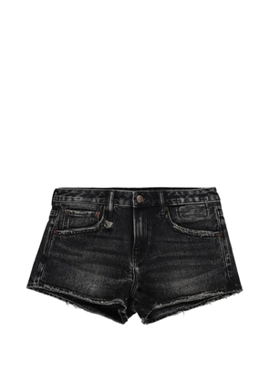 R13 Effie frayed-edge denim shorts - Black