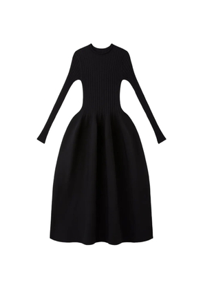 CFCL ribbed-knit flared dress - Black