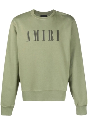 AMIRI logo-print crew neck sweatshirt - Green