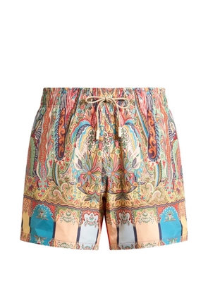 ETRO floral-details paisley-print swim shorts - Neutrals
