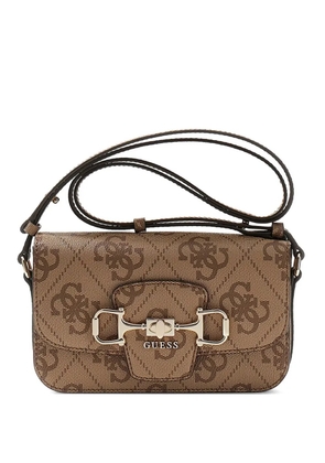 GUESS USA Janie monogram-pattern shoulder bag - Brown