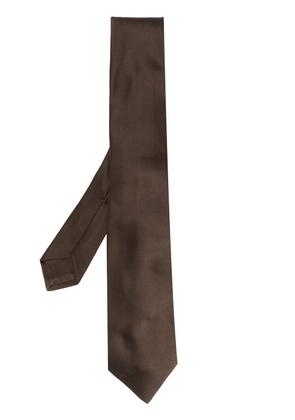Kiton satin tie - Brown