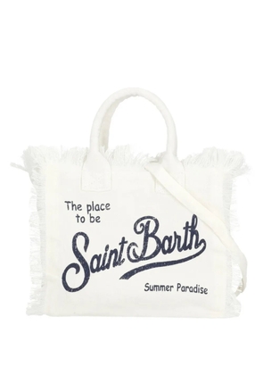 MC2 Saint Barth Colette fringed tote bag - White