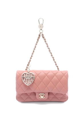 CHANEL Pre-Owned 2021s Matelassé Classic bag charm - Pink
