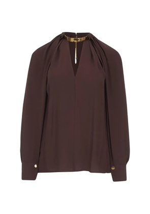 Elisabetta Franchi V-neck shirt - Brown