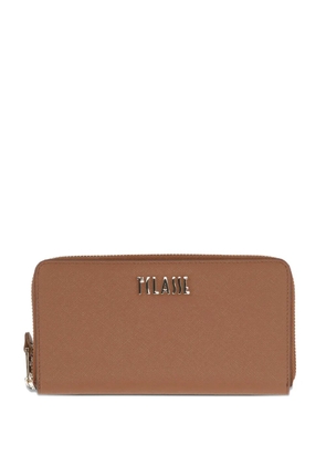 ALVIERO MARTINI 1° CLASSE logo-plaque zip-around wallet - Brown