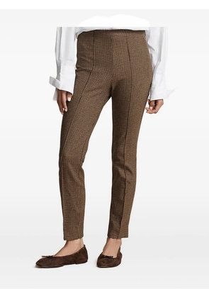 Polo Ralph Lauren houndstooth-pattern trousers - Brown