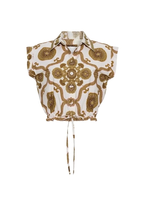 Cara Cara Octavia floral-print shirt - White